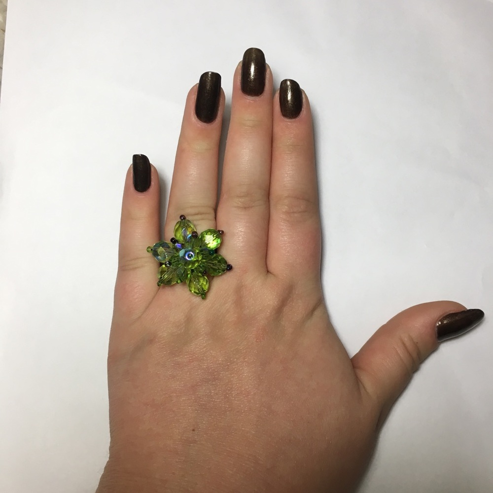 Beaded Flower Ring